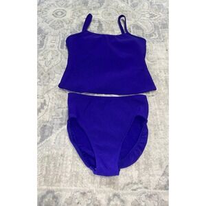 Judith Hart 2 Piece Padded Tankini Swim‎ Suit Sz 8 Purple Women's Vintage